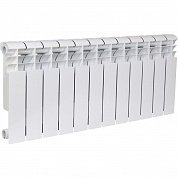 Биметаллический радиатор 12 секций, 418х960х80, ROMMER Profi BM 350, белый